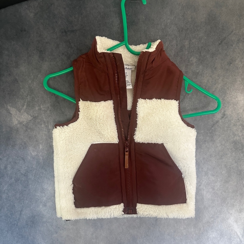 Tommy Bahama Kids' Vest in Brown and Cream